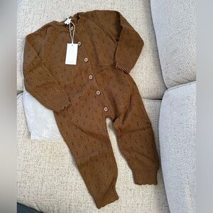 Jamie Kay emily knitted onepiece in mushroom marle